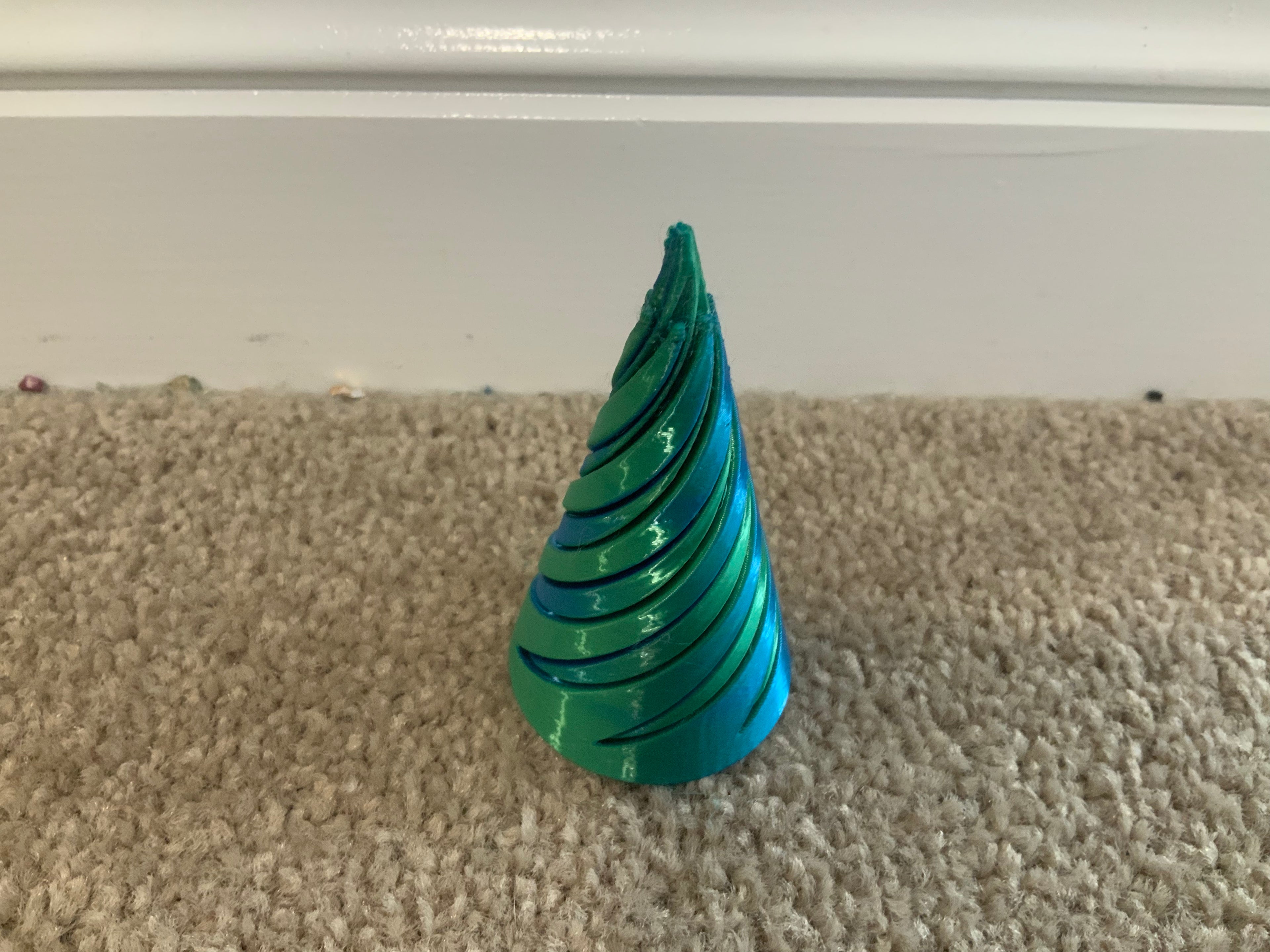 Blue & Green spiral fidget